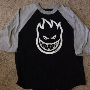 Spitfire skateboarding baseball shirt
